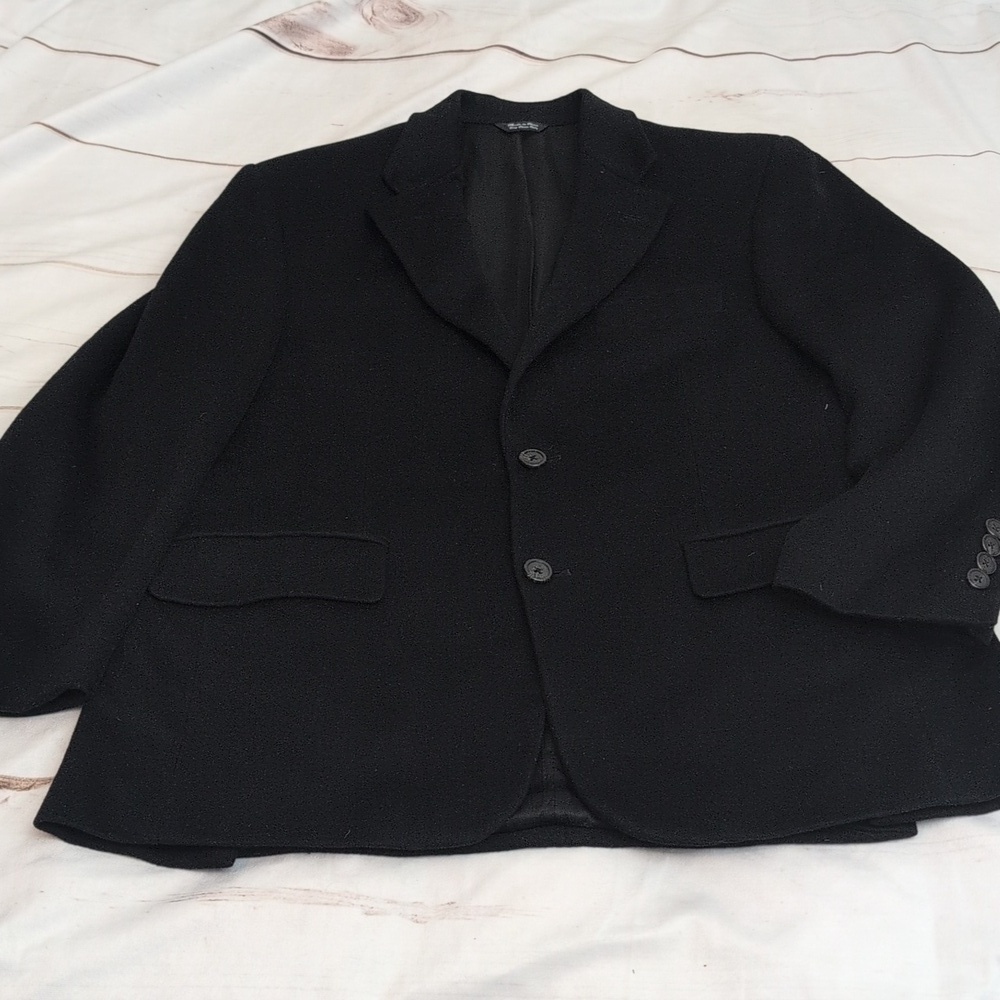 Gary Michaels Clothiers Black Men's 100% Camel Hair Blazer Coat Jacket size 38S